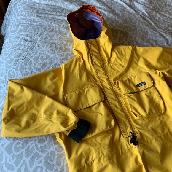yellow fishing coat